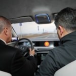 Araç içi görüntüleriyle Erdoğan yerli otomobili böyle kullandı