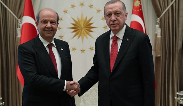 Başkan Erdoğan, KKTC Başbakanı Ersin Tatar ile görüştü