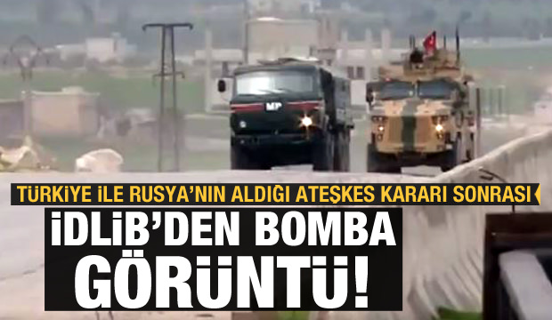 İdlib'den ilk görüntü: Türk ve Rus birlikleri beraber...