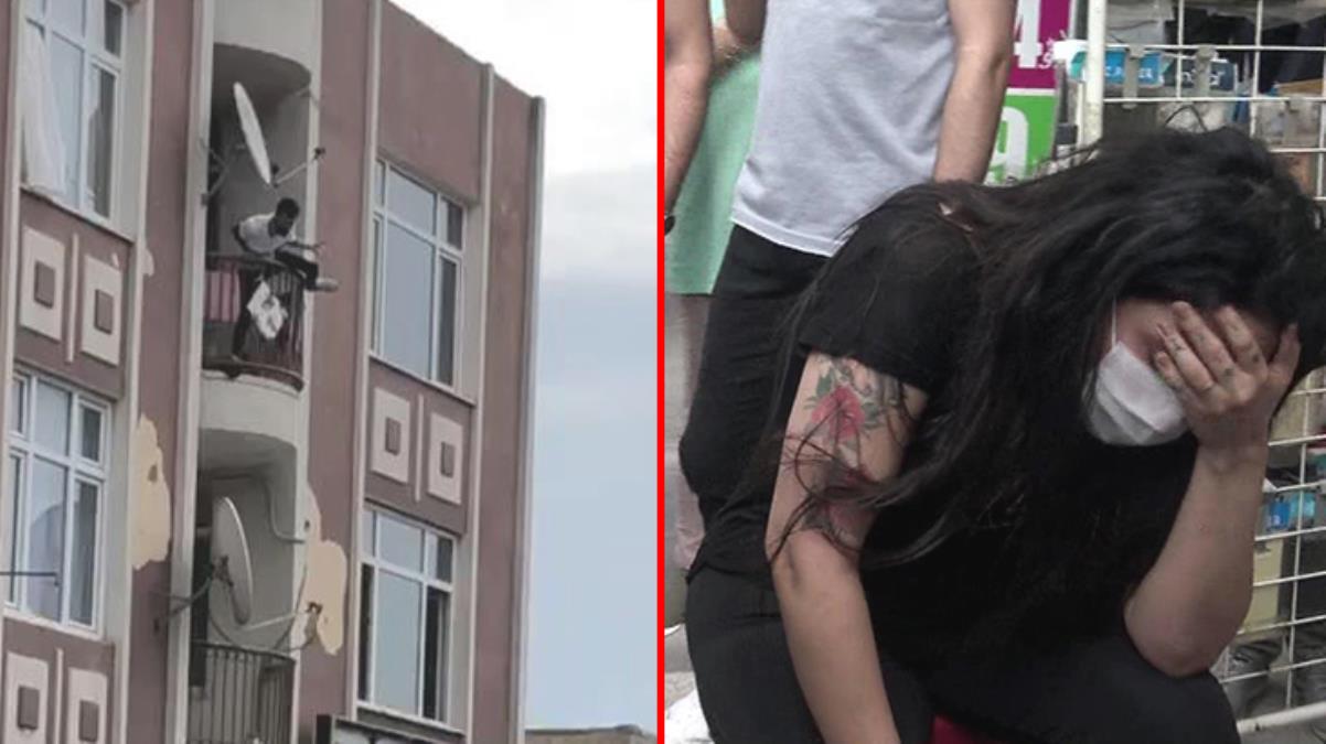 Kıskançlıktan gözü dönen adam önce sevgilisini dövdü, sonra da kendini balkondan atmaya kalktı