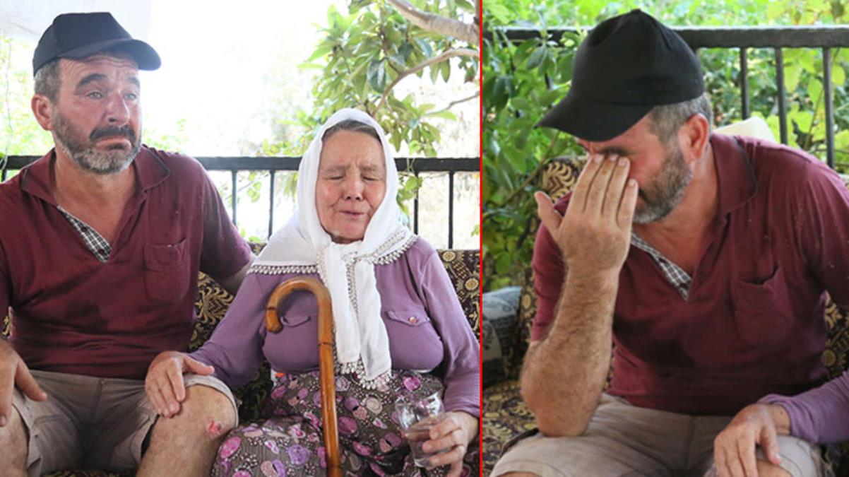 81 yaşındaki kadın alevlerin içinde kaldı! ''Ölürüm ana seni bırakmam'' diyen vefalı evlat, annesi sırtında taşıyıp yangından kurtardı