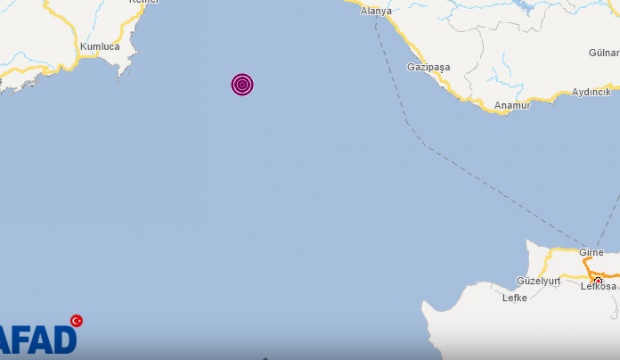 Antalya açıklarında korkutan deprem!