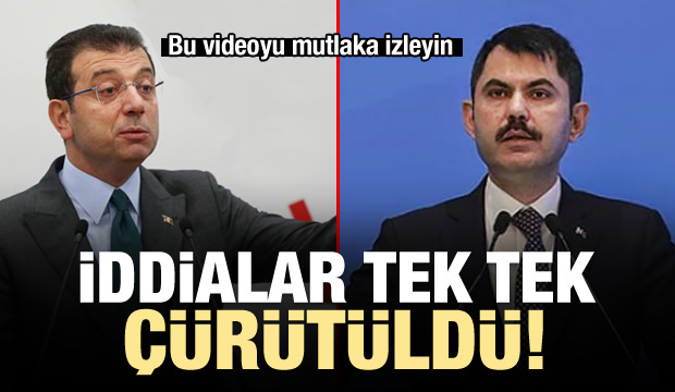 Bakan Kurum, İmamoğlu'nun iddialarını tek tek çürüttü!