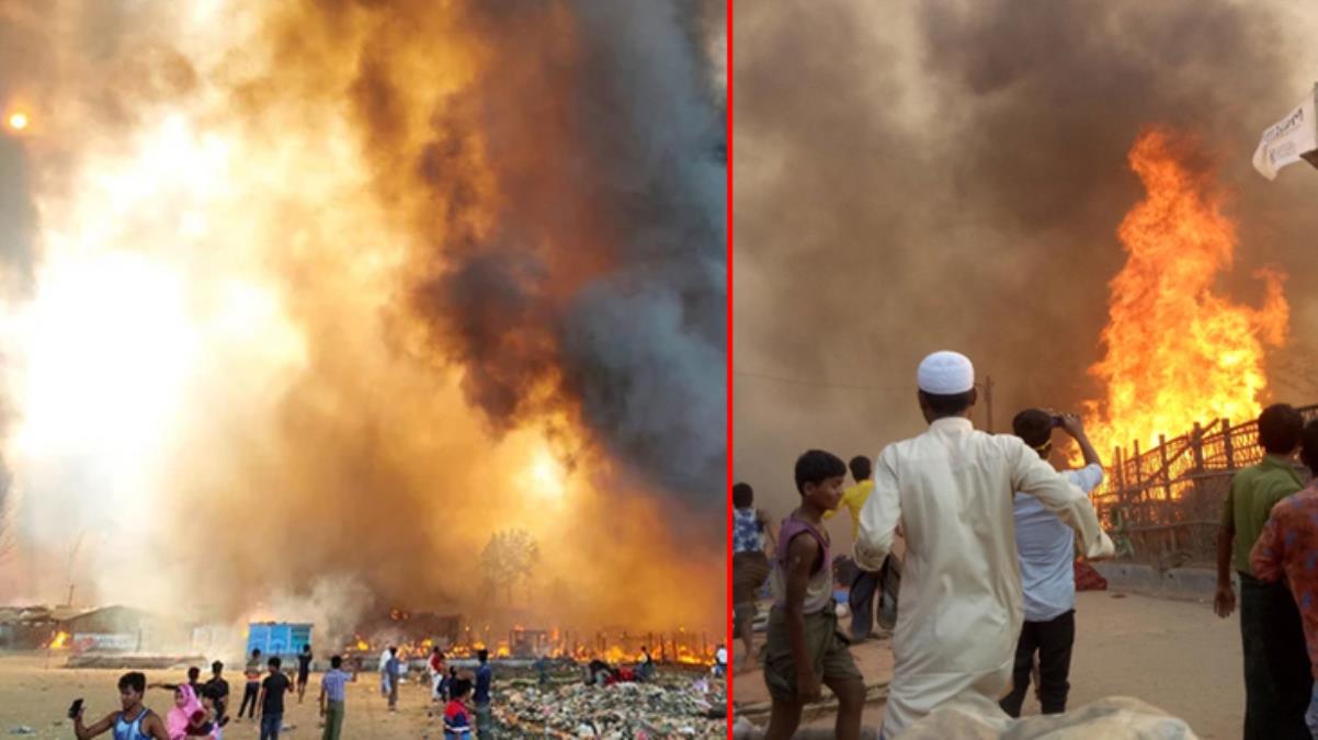 Bangladeş'teki mülteci kampında yangın! 15 kişi öldü, 400 kişiden haber alınamıyor