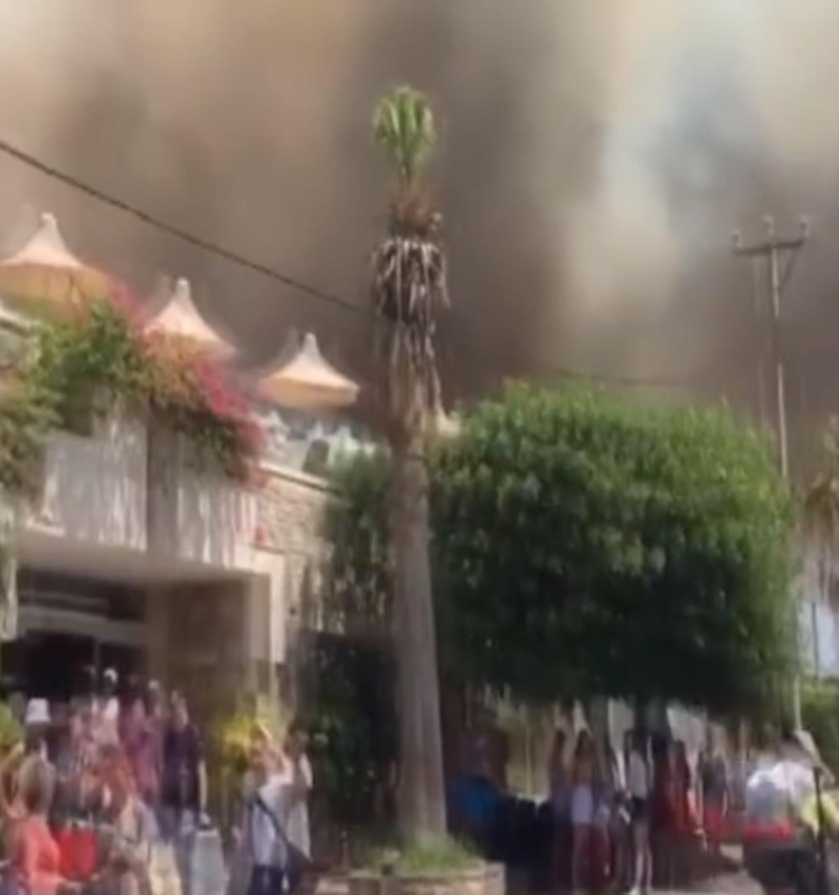 Bodrum'da ormanlık alanda çıkan yangının sıçradığı otel boşaltılıyor