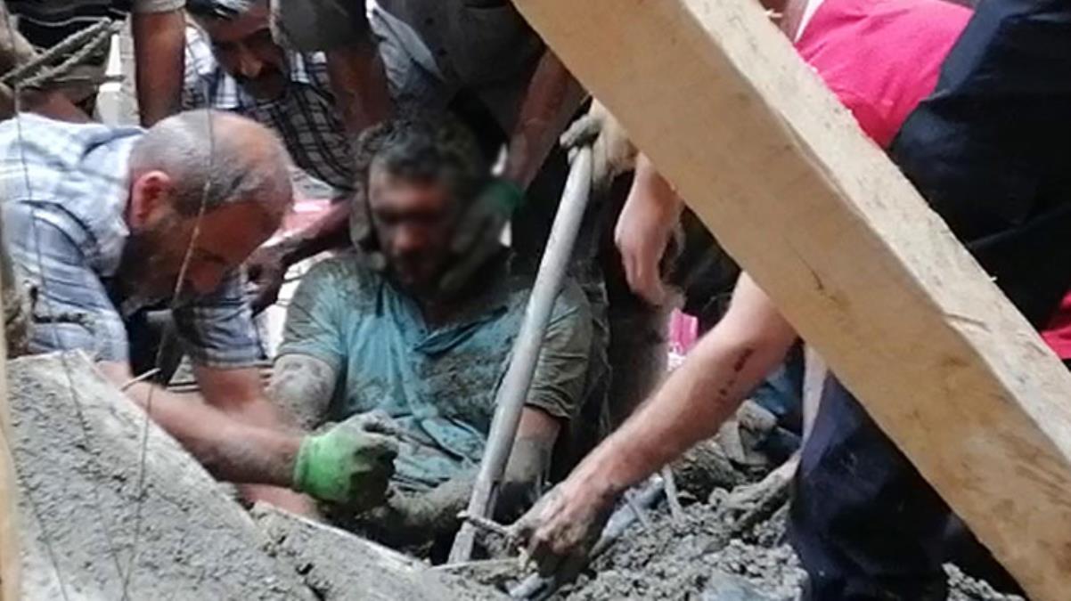 Cami inşaatında can pazarı! Göçük altında kalan 3 işçi güçlükle çıkarıldı