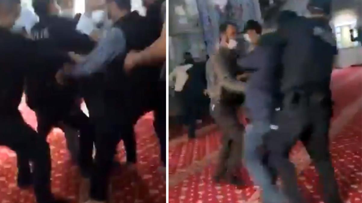Camide itikaf yapmak isteyen vatandaşlara kolluk kuvvetleri müdahale etti