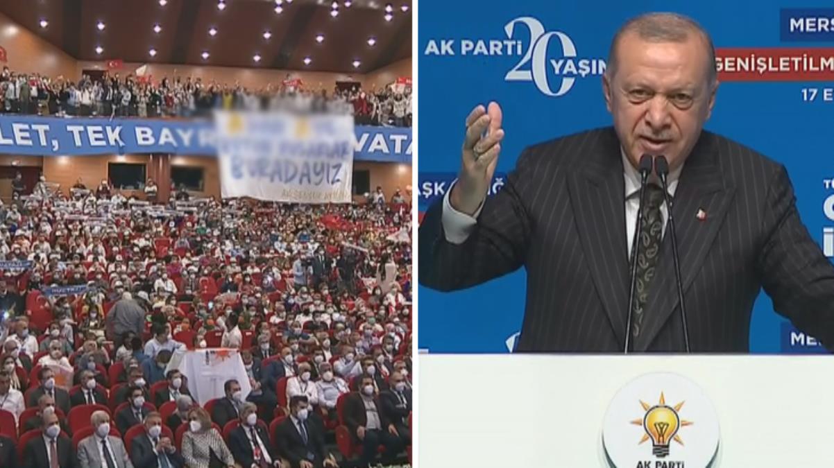 Cumhurbaşkanı Erdoğan, açılan pankartı görünce mest oldu: Z kuşağı da Y kuşağı da burada