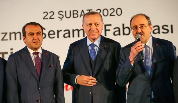 Cumhurbaşkanı Erdoğan İzmir'de seramik fabrikasının açılışını yaptı