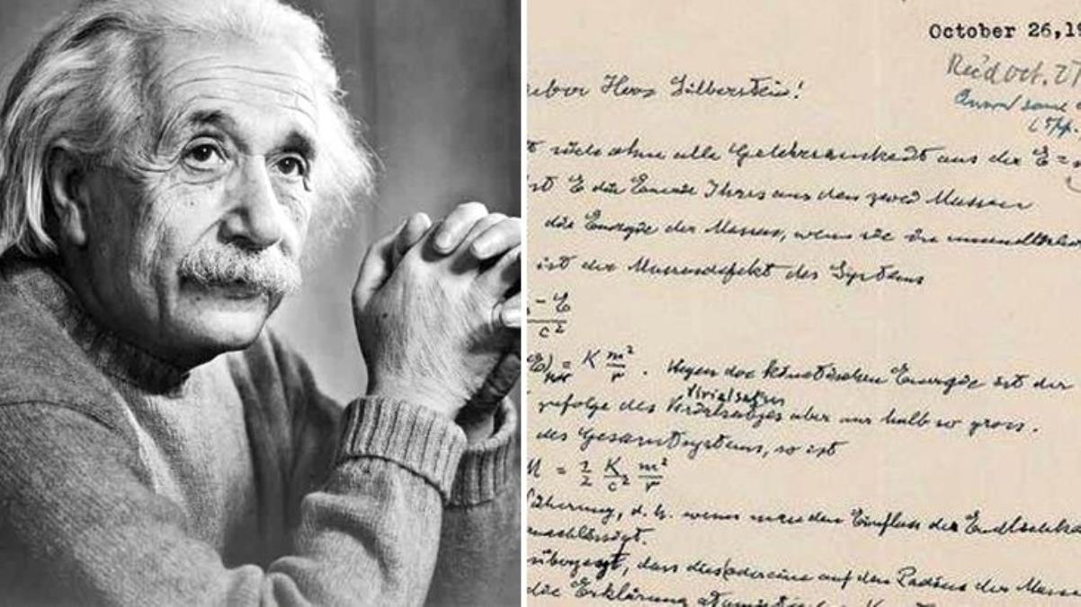 Einstein'ın kendi el yazması mektubu 10 milyon TL'ye satıldı: Pahalı olmasının sebebi içindeki formülde saklı