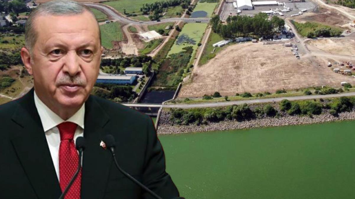Erdoğan Kanal İstanbul'un temelini atmak için tören alanına helikopterle iniş yaptı