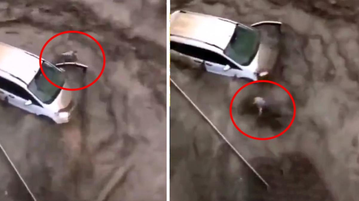 Felaketi yaşayan Bozkurt'tan gelen görüntü yürek dağladı! 'Abi kaç' diye bağırdığı kişi sele kapılıp gitti
