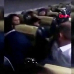 Fırtına nedeniyle pisti pas geçen uçakta panik anları kamerada