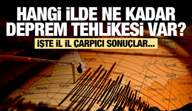 Hangi ilde ne kadar deprem tehlikesi var?