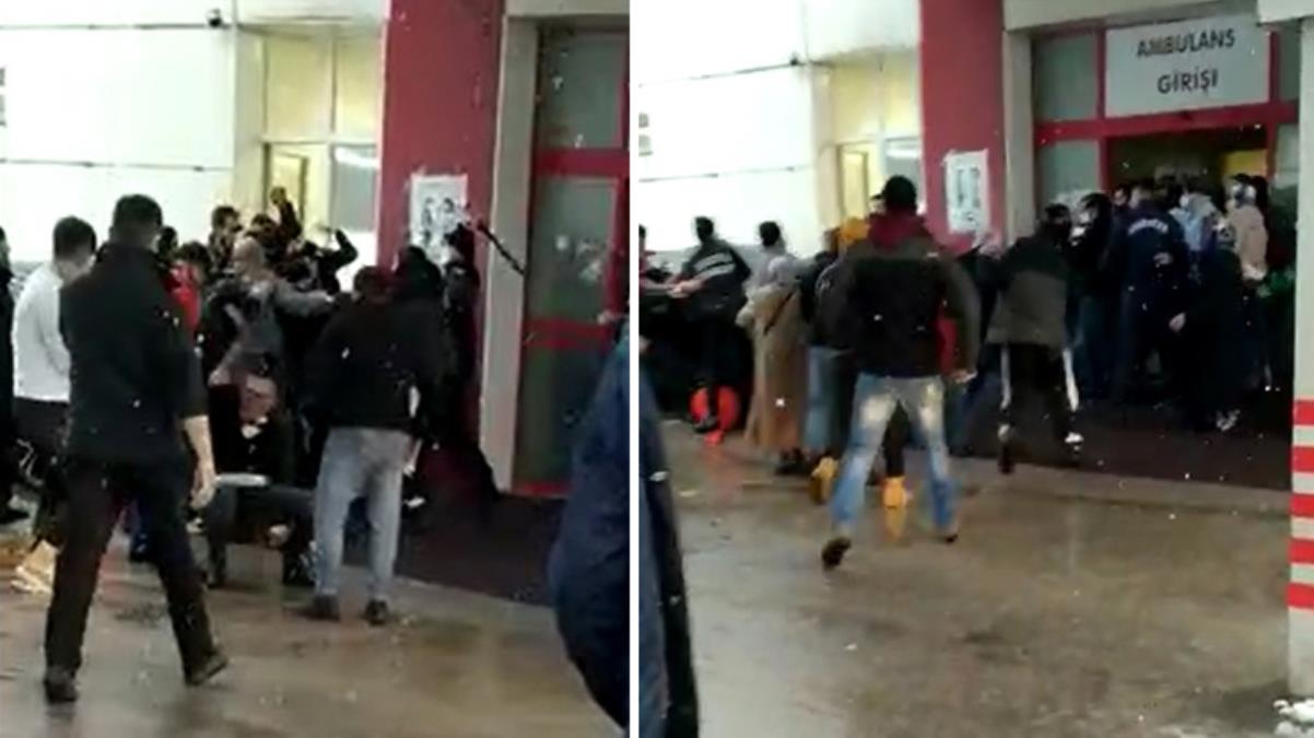 Hasta yakınları güvenlik görevlilerine saldırdı, hastane bahçesi savaş alanına döndü