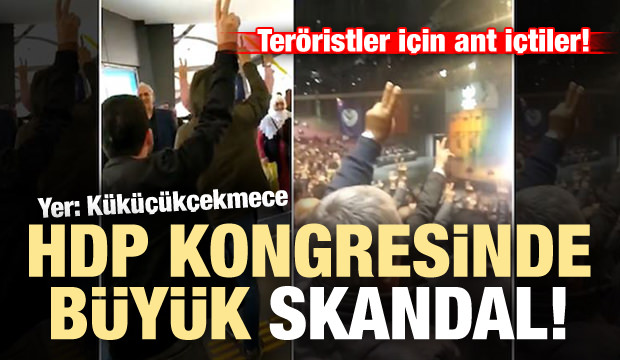 HDP kongresinde skandal! Teröristler için ant içtiler