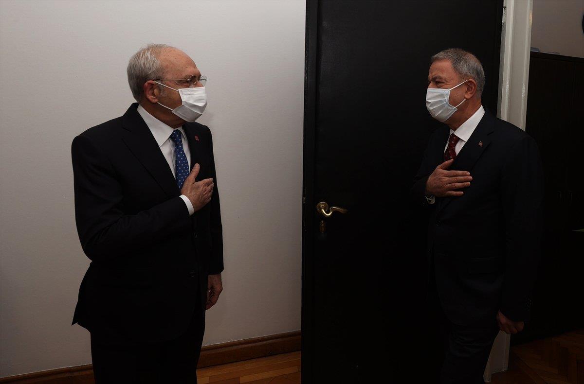 Hulusi Akar ve Süleyman Soylu, CHP lideri Kılıçdaroğlu'nu ziyaret etti