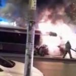 İstanbul'da otobüs yangını! Korku dolu anlar