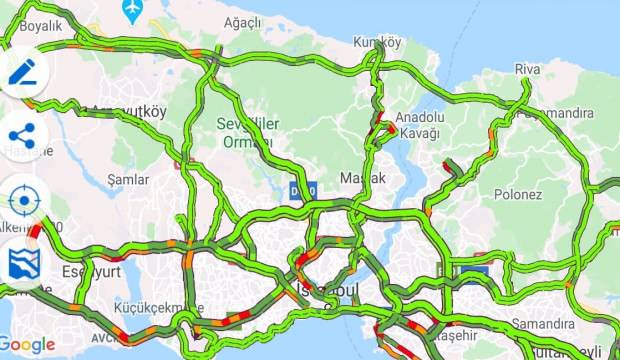 İstanbul'da trafiğe Koronavirüs etkisi