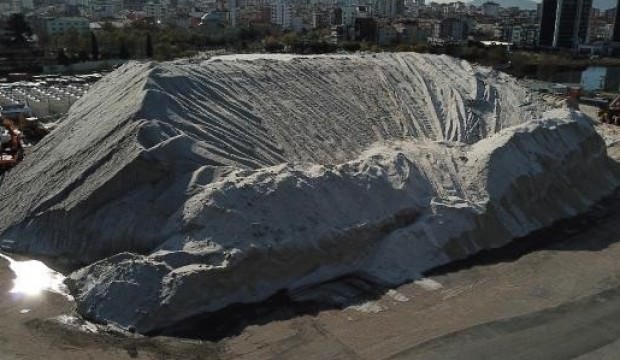 İstanbul'un tuz tepesi havadan fotoğraflandı