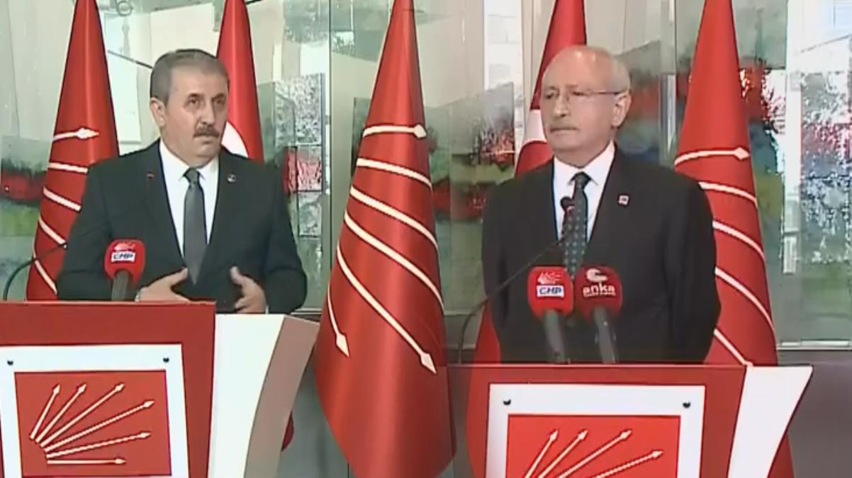 Kılıçdaroğlu ile düzenlediği ortak basın toplantısına Destici'nin HDP'ye yönelik eleştirileri damga vurdu