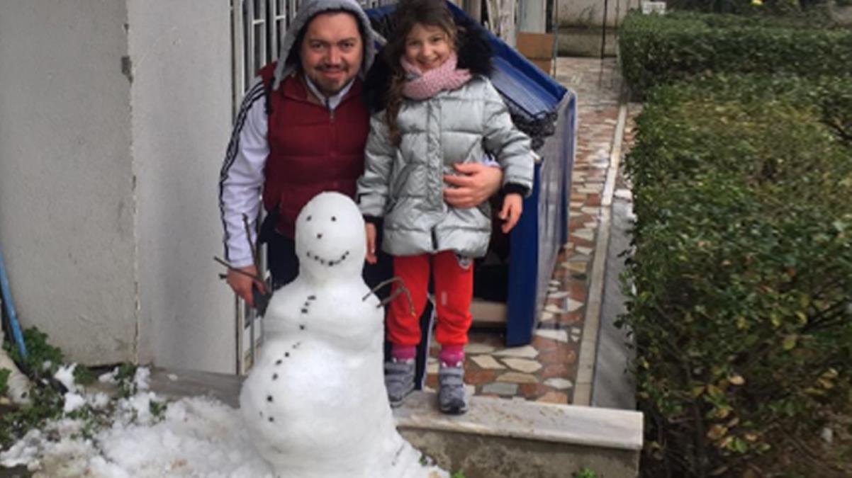 Kızları için yaptıkları kardan adam gece vakti çalındı