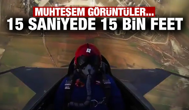 Muhteşem görüntüler...15 saniyede 15 bin feet yüksekliğe çıktı