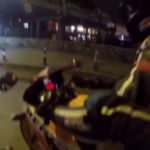 Öfkeli motosiklet sürücülerinin kavgaları kamerada