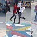 Okulda şoke eden anlar! İki oğlu ile baba, öğretmene saldırdı