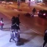 Otomobiline çarpan motosiklet sürücüsünü darp edip kaçtı
