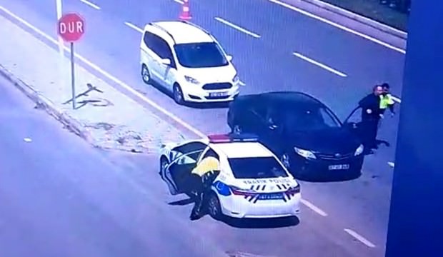 Polisin hayat kurtaran refleksi karşılıksız kalmadı