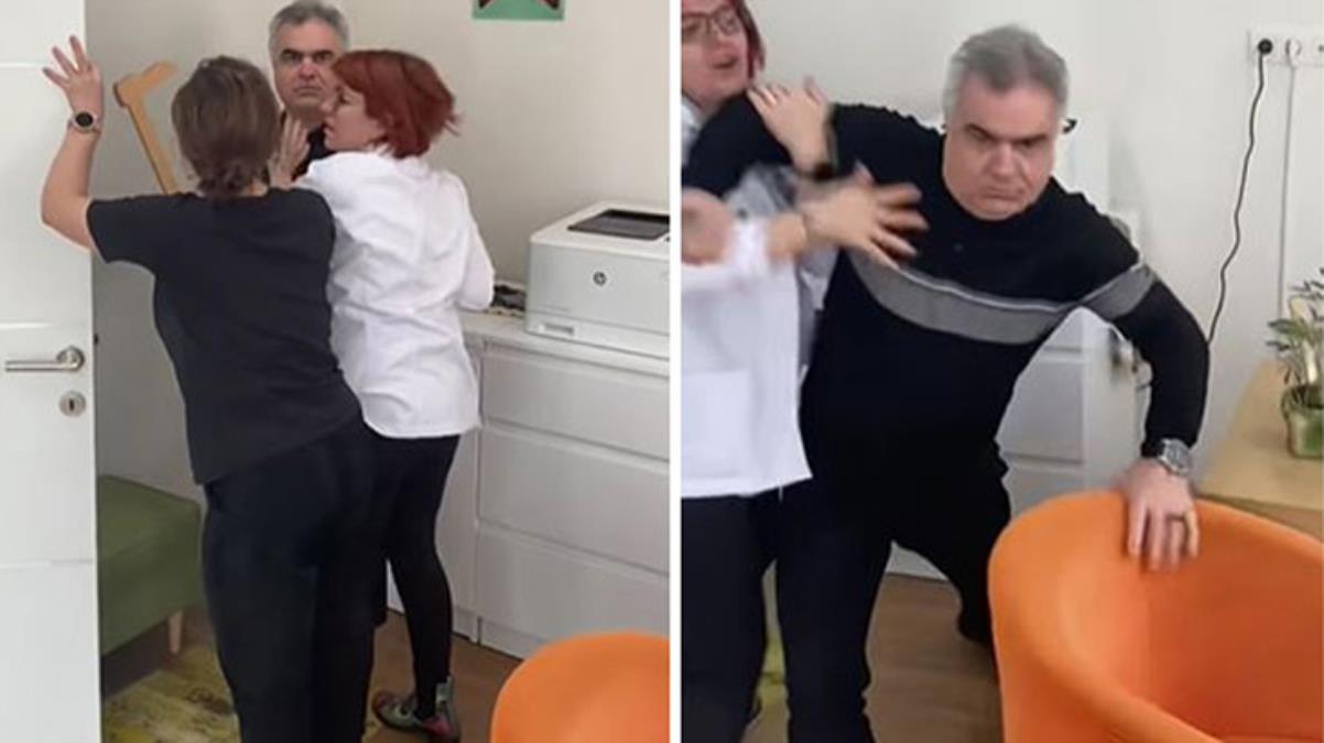 Sinirlerine hakim olamayan doktor, özel muayenehanesine bebeğini getiren babaya saldırdı