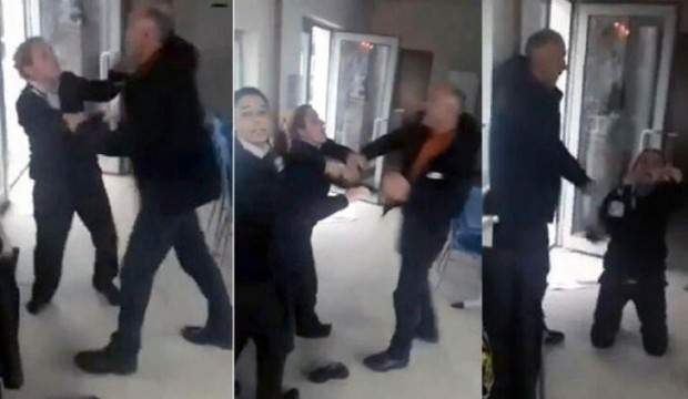 Skandal görüntü! Kadın görevlilere saldırdı, yerlerde sürükledi