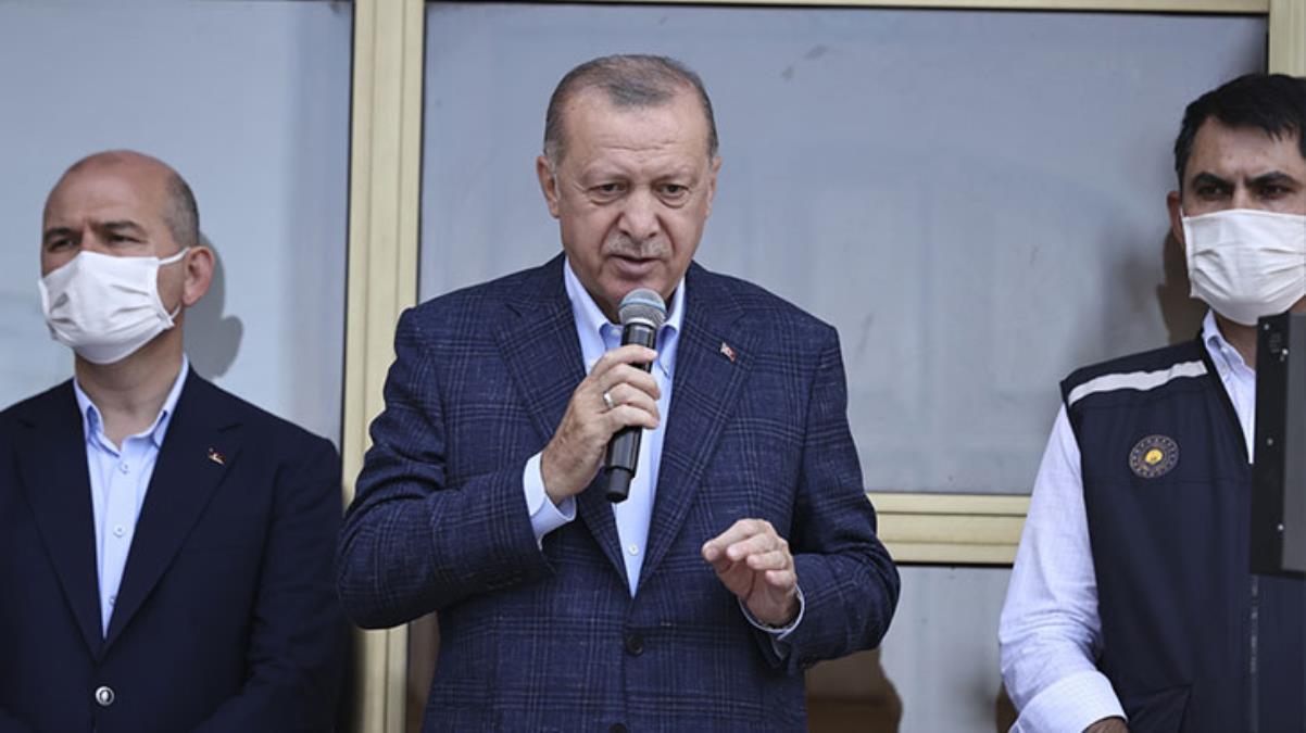 Son Dakika: Cumhurbaşkanı Erdoğan, selin vurduğu Bozkurt ilçesinde halka seslendi: 3 ili afet bölgesi ilan ettik