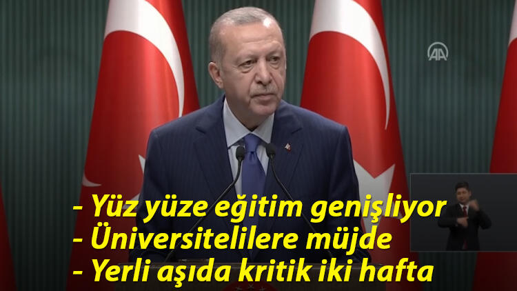 Son dakika haberi: Cumhurbaşkanı Erdoğan'dan yüz yüze eğitim, burs ve yerli aşıya dair önemli açıklamalar..