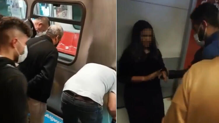 Son dakika... İstanbul metrosunda dehşet! Genç kıza böyle baktılar