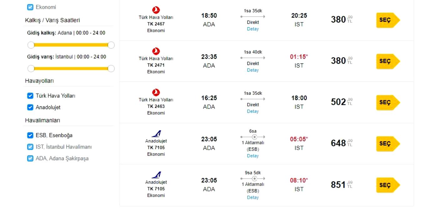 THY ve Anadolujet biletleri el yakıyor