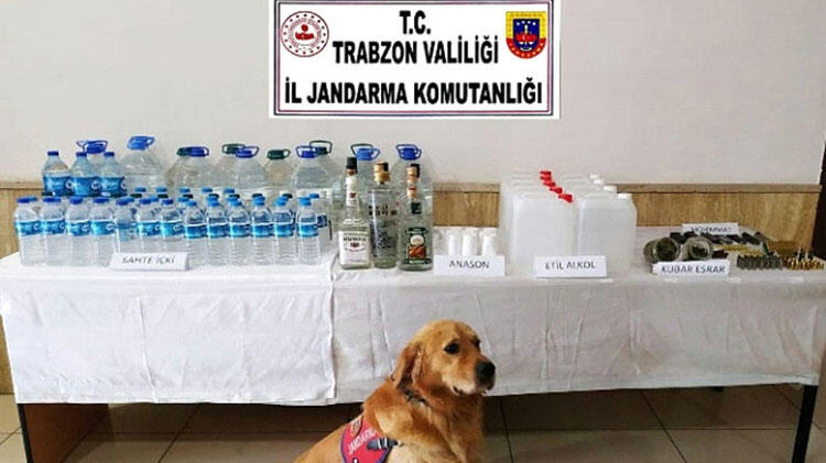 Trabzon'da jandarmadan operasyon! Çok miktarda sahte içki ele geçirildi