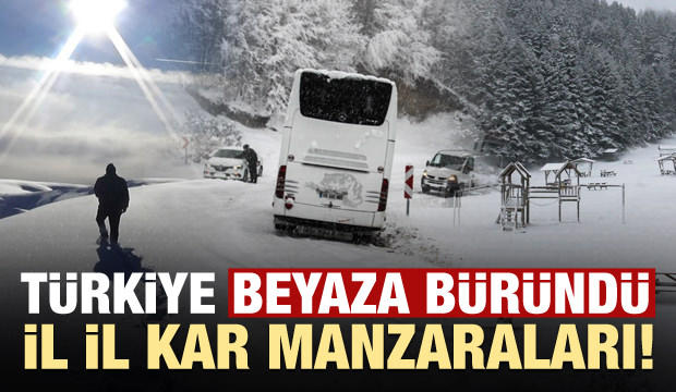 Türkiye beyaza büründü! Yurttan müthiş kareler